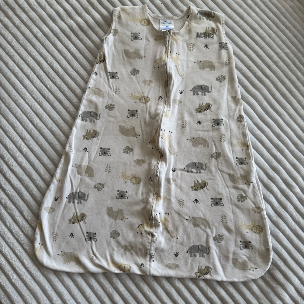 Halo Cream and Gray Animal Print Sleep Sack